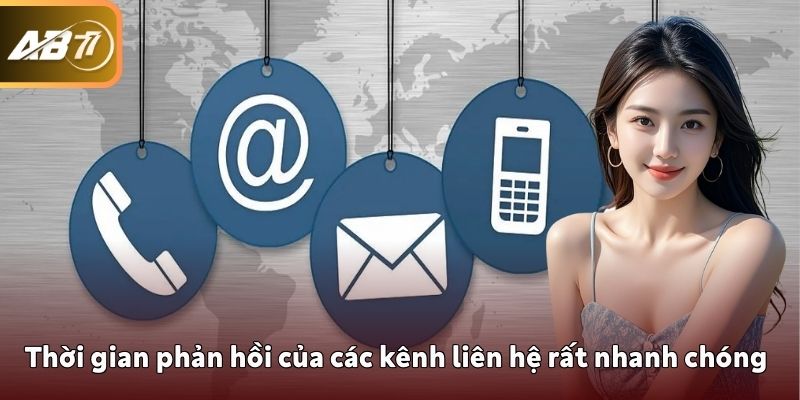 Thời gian phản hồi của các kênh liên hệ rất nhanh chóng